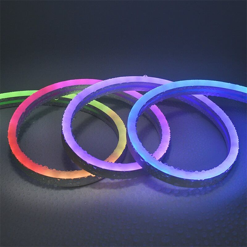 08x17mm幻彩霓虹LED燈帶｜跑馬流水漸變柔性硅膠｜戶外防水可定制 - 5