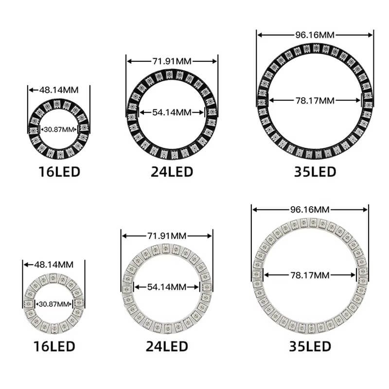 天使圓環(huán)RGB幻彩燈帶|柔性光圈裝飾燈|DC5V - 4