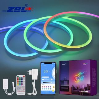 08x17mm幻彩霓虹LED燈帶｜跑馬流水漸變柔性硅膠｜戶外防水可定制