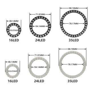 天使圓環(huán)RGB幻彩燈帶|柔性光圈裝飾燈|DC5V - 4